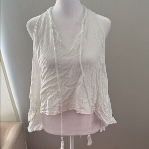 Guess Cream Sleeveless Blouse